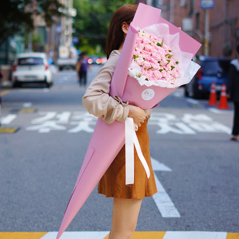 꽃다발 생화 대형 장미100송이 자이언트 대왕 생일 축하꽃 프로포즈